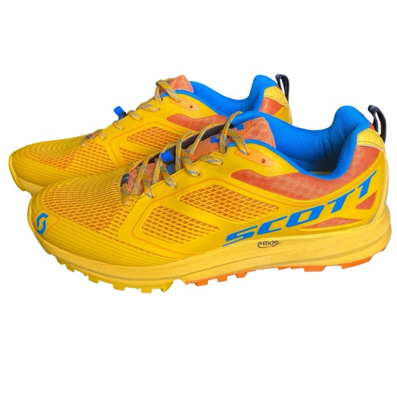 Scott New Kinabalu Enduro Trail Runner Mens 9 Shoe Yellow Orange Vibram Neutral - Picture 1 of 9